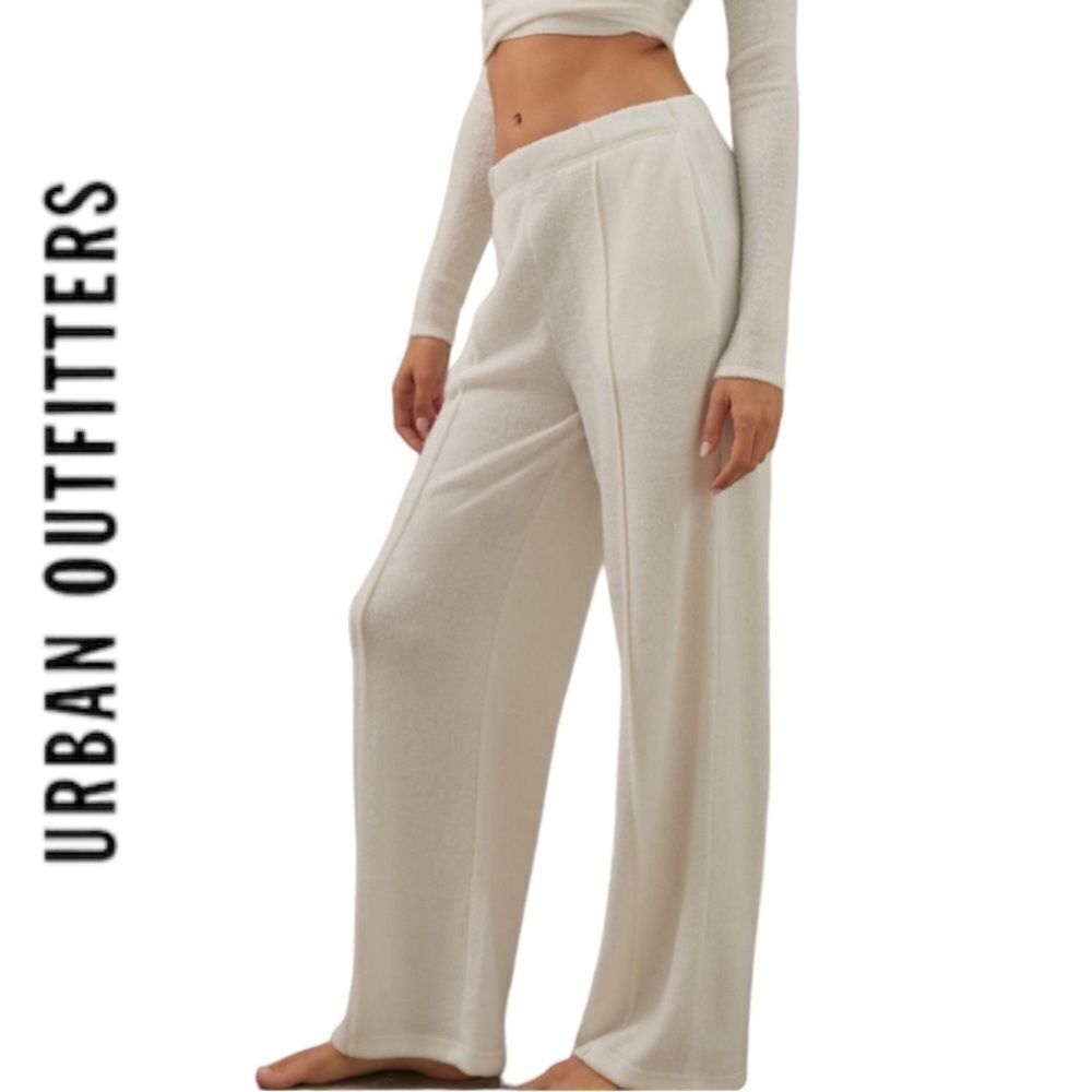 NEW Out From Under UO Edith Ivory Fleece Straight Lounge Pants XXXL